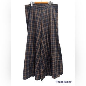 Extra Wide leg Plaid Pants